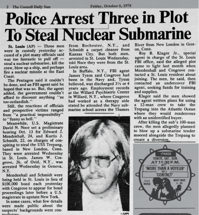 1978年抢劫美军核潜艇案，退役老兵迫于生计，连克格勃都看不下去